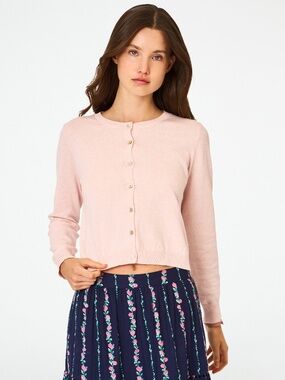 Roller Rabbit Moxie Cardigan Size MBABY PINK / M